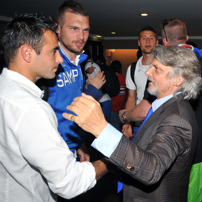 Il presidente Ferrero chiude la stagione con un brindisi per squadra, dirigenti e dipendenti