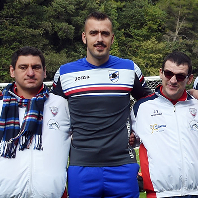 I ragazzi di Anffas Onlus La Spezia a Bogliasco con la Samp