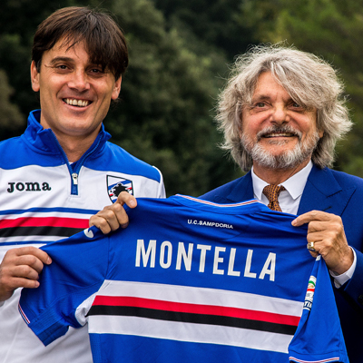 Il presidente Ferrero emozionato: «Montella è un campione, sono orgoglioso»