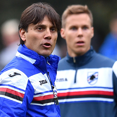Menù mattutino per Montella e staff, la Samp lavora col pallone
