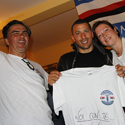 Palombo, Ivan, Invernizzi e Pedone al terzo compleanno del Levante Blucerchiato