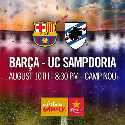 Trofeo Gamper: da giovedì 28 luglio in vendita i biglietti di Barcelona-Sampdoria
