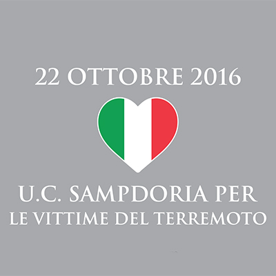 La Sampdoria per le vittime del terremoto: blucerchiati in campo con una patch commemorativa