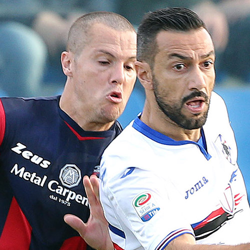 Fernandes replica a Falcinelli, la Sampdoria torna da Crotone con un buon punto