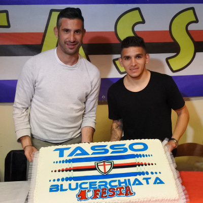 Pieno d’entusiasmo per Puggioni e Torreira alla festa di Tasso Blucerchiata