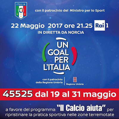Un Goal per l’Italia, Ferrero da Norcia: «Insieme possiamo farcela»