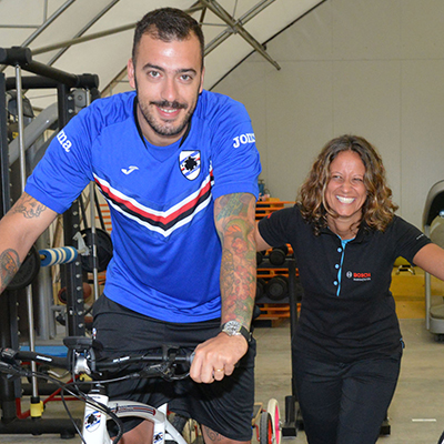 Lombardo e Bosch presentano l’e-bike Evolution griffata U.C. Sampdoria