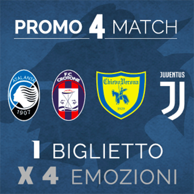 Un biglietto per quattro emozioni: ecco il mini-abbonamento per Atalanta, Crotone, Chievo e Juve