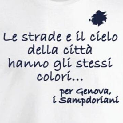Ponte Morandi: scende in campo la t-shirt creata dai sampdoriani per Genova