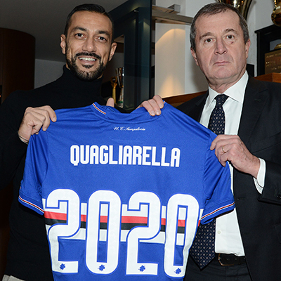 La Sampdoria brinda a capitan Quagliarella, blucerchiato fino al 2020