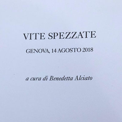 Vite spezzate: il libro di Benedetta Alciato ricorda le vittime di ponte Morandi