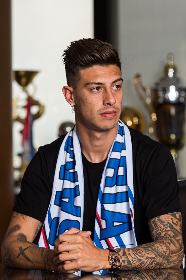 Emiliano Rigoni; presentación Sampdoria Emiliano Rigoni; presentación Sampdoria