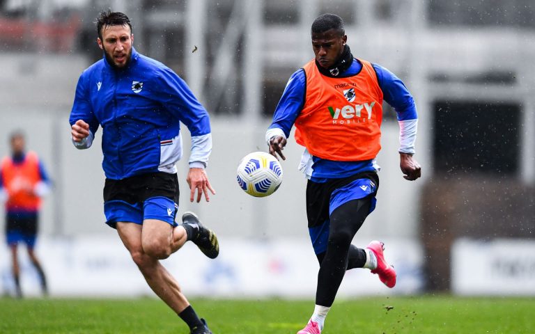 Allenamento bagnato per la Samp, sabato ancora mattutino