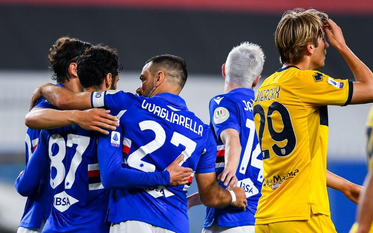 Tris al Parma: la Samp chiude con il sorriso e a quota 52