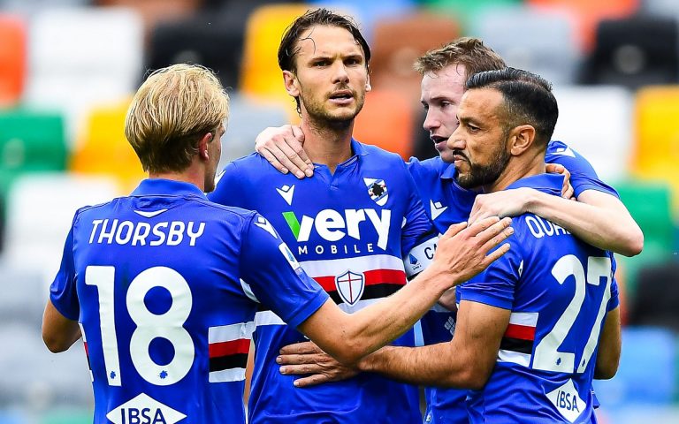 Quagliarella entra e segna: la Samp sbanca Udine ed è nona