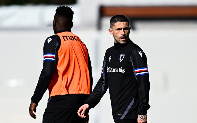 Verso la Roma: la Samp al lavoro su possessi e partitelle