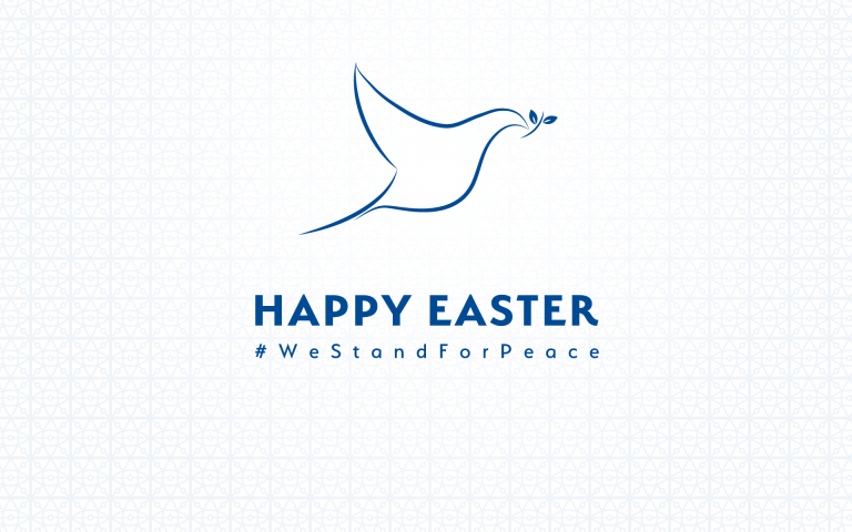 #WeStandForPeace: auguri blucerchiati di una Pasqua di pace