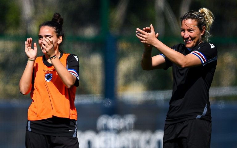 Partitelle e risate: ultimo allenamento della Samp Women