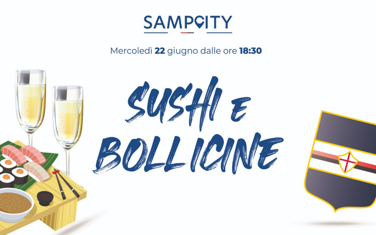 Sushi e bollicine: sapori d’Oriente mercoledì a SampCity