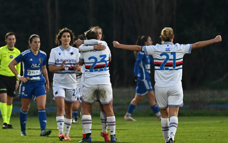 Schatzer-gol, la Samp Women vola: colpo esterno a Como