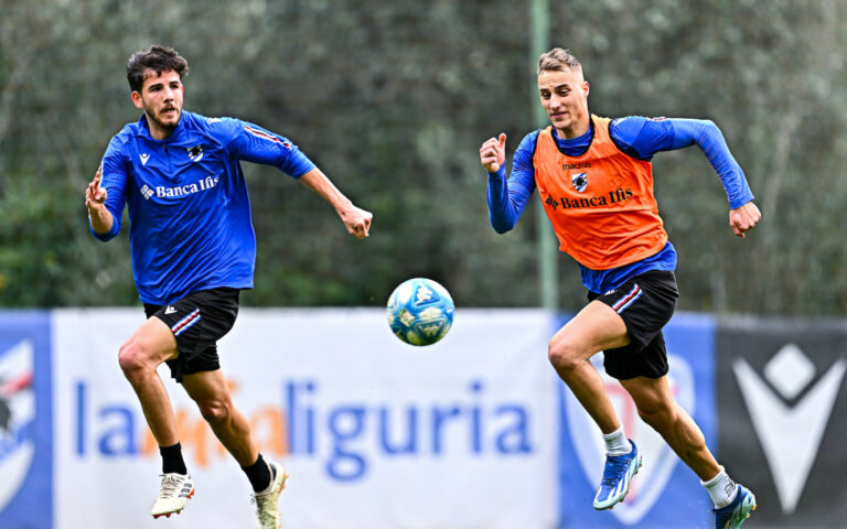 Session between drills and matches, Manfredi in Bogliasco