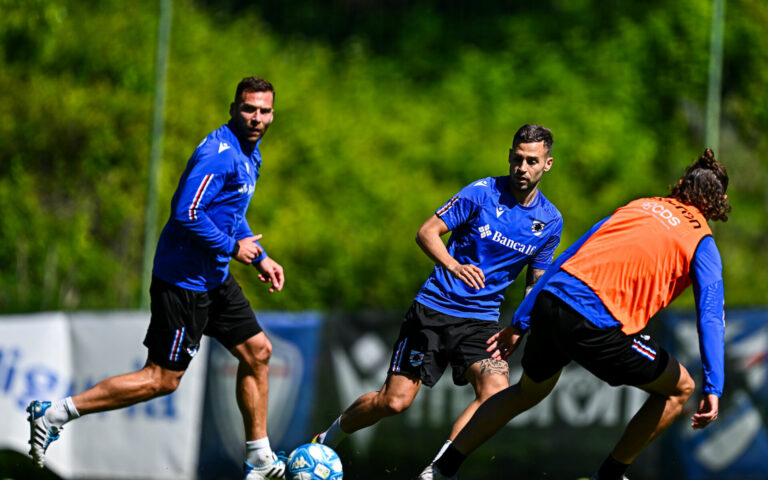 Drills and training matches in Bogliasco: morning session on Thursday