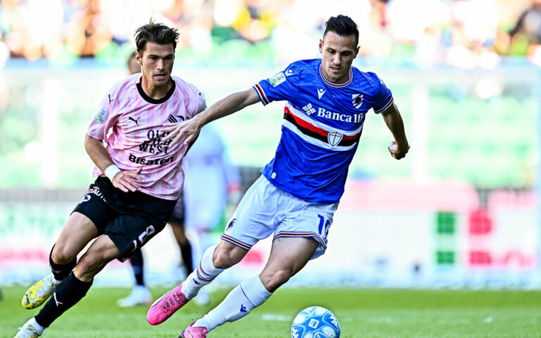 Leoni and Darboe score: it ends 2-2 in Palermo for Sampdoria