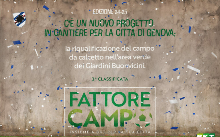 Fattore Campo: vince il progetto sociale della Sampdoria
