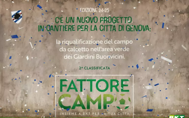 Fattore Campo: vince il progetto sociale della Sampdoria