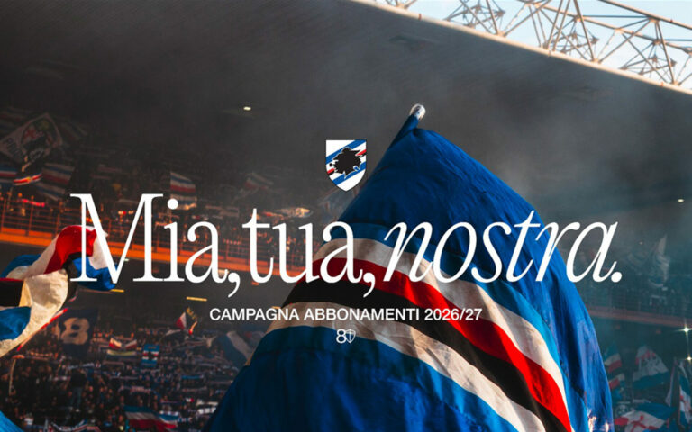 Mia, tua, nostra: la campagna abbonamenti U.C. Sampdoria 2026/27